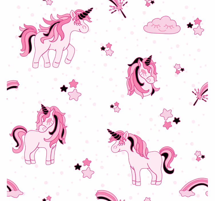 Persiana enrollable infantil mundo de unicornios doodle - TenVinilo