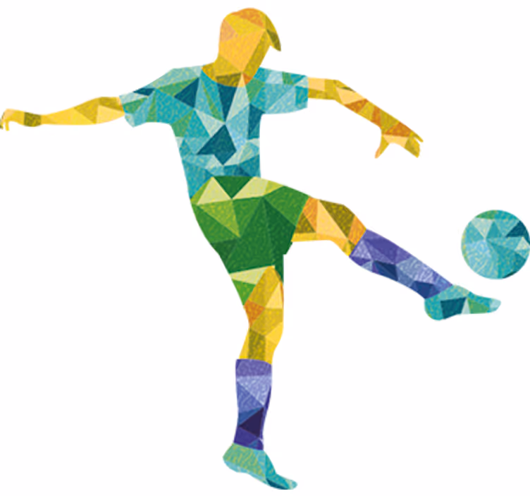Persiana enrollable juvenil ilustración geométrica fútbol - TenVinilo