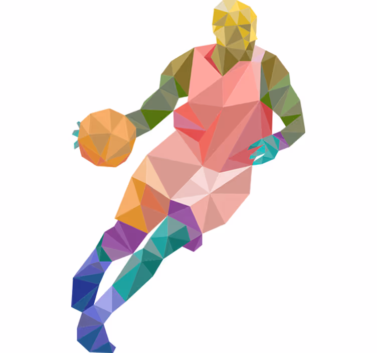 Persiana enrollable juvenil baloncesto origami - TenVinilo