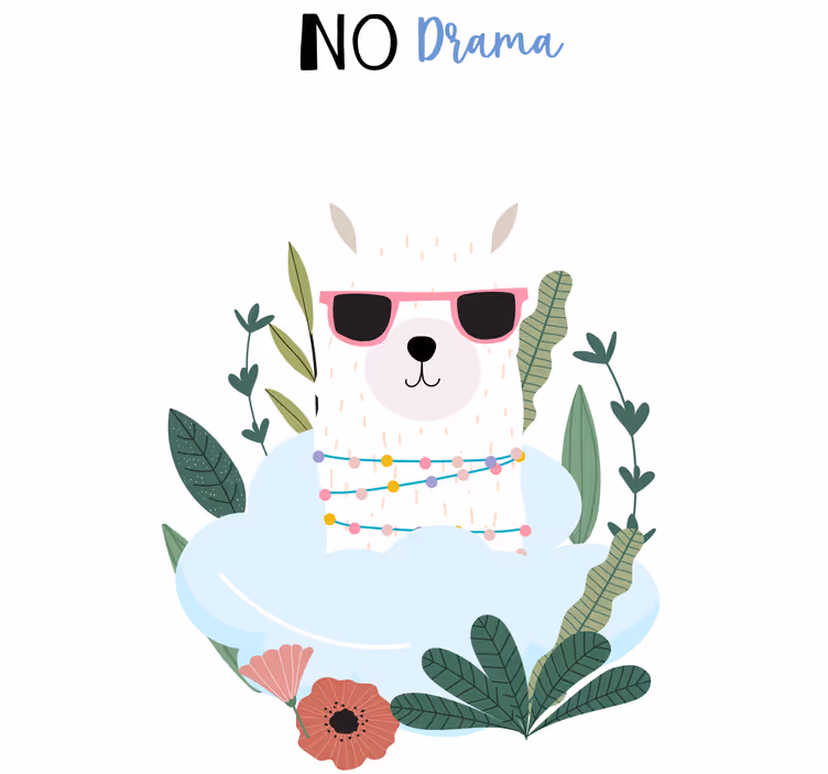 Persiana enrollable juvenil llama peruana sin drama - TenVinilo