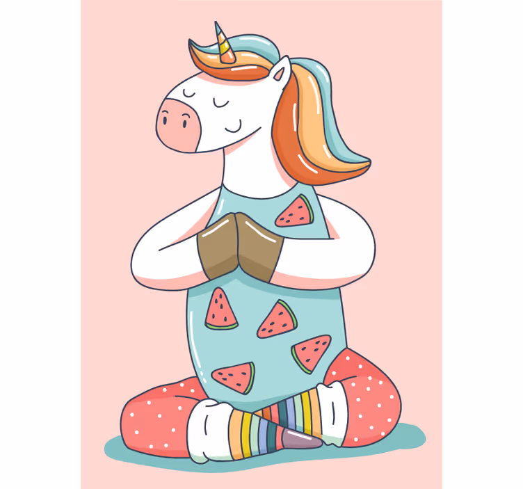 Persiana enrollable juvenil unicornio fitness - TenVinilo