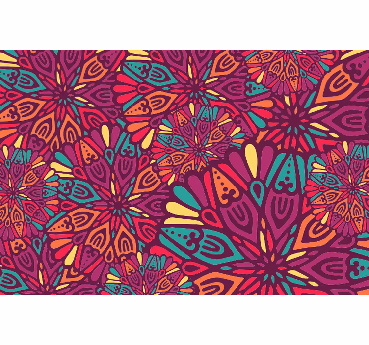 Persiana enrollable juvenil mandalas rosados - TenVinilo