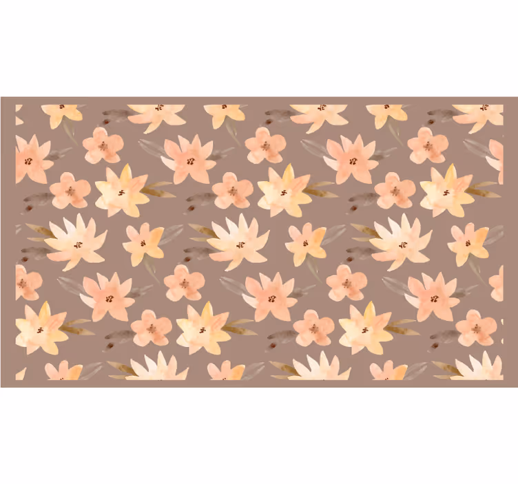Persiana enrollable beige flores acuarela colores pastel - TenVinilo