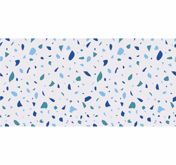 Persiana enrollable blanca tonos azules terrazzo - TenVinilo