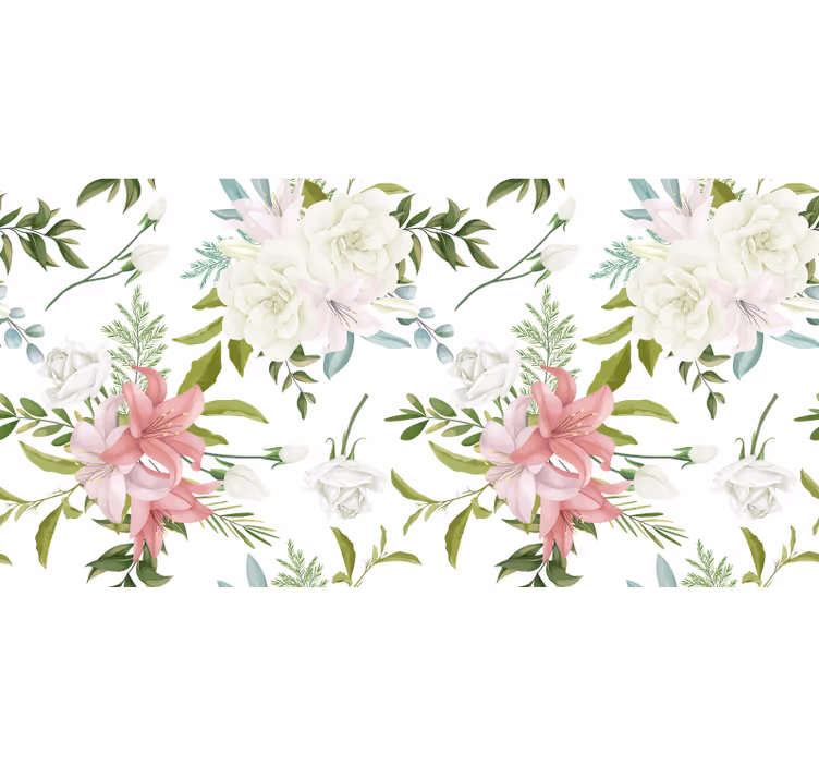 Persiana enrollable floral jardín realista minimalista - TenVinilo