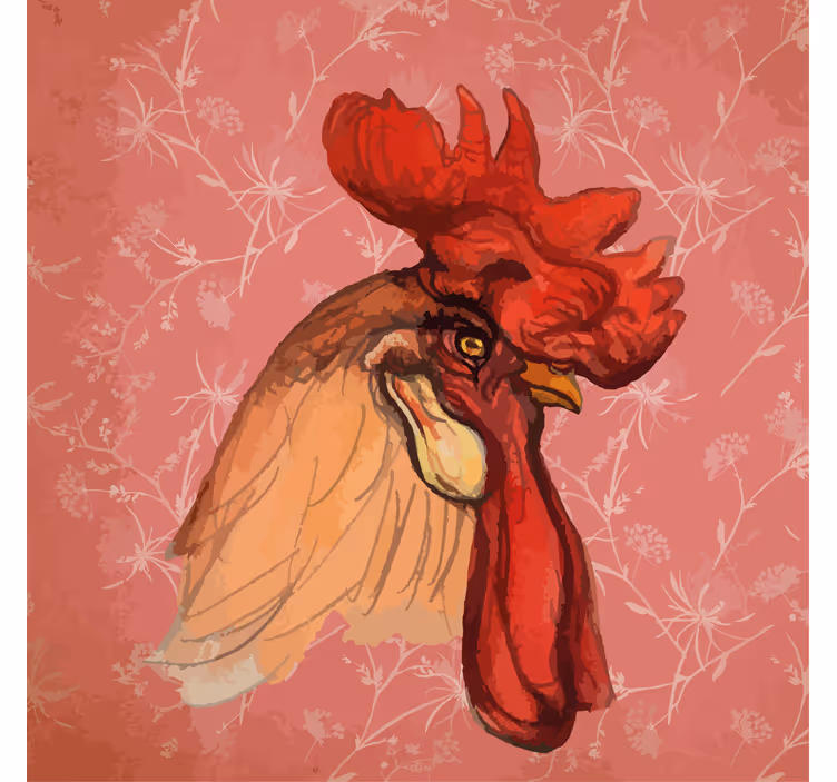 Persiana enrollable animales ilustración de gallo - TenVinilo