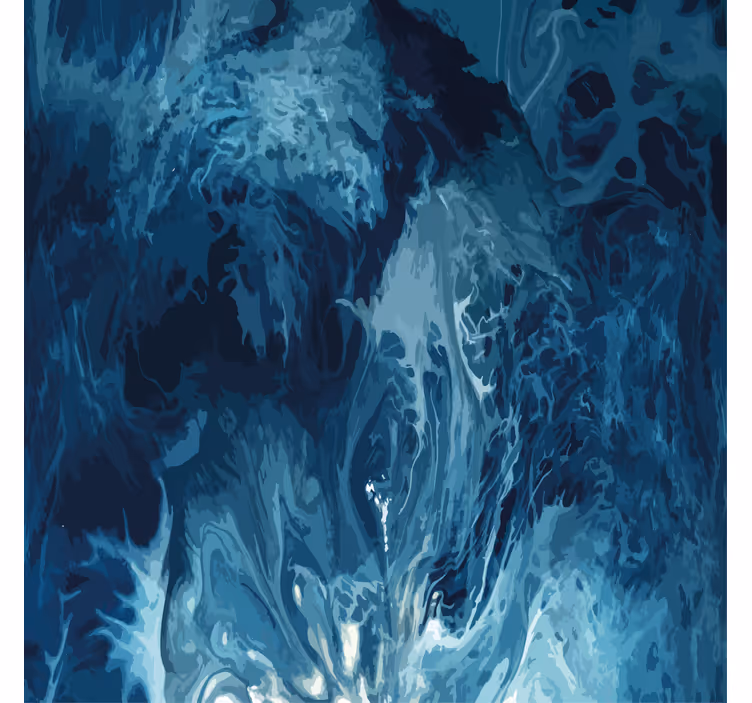 Persiana enrollable para baño olas acuáticas azules - TenVinilo