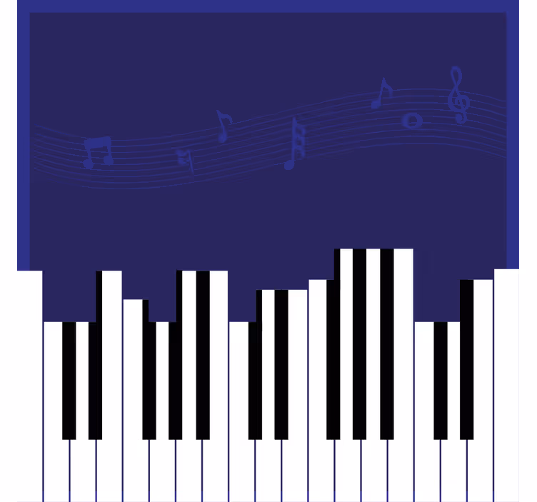 Persiana enrollable oficina fondo de piano - TenVinilo