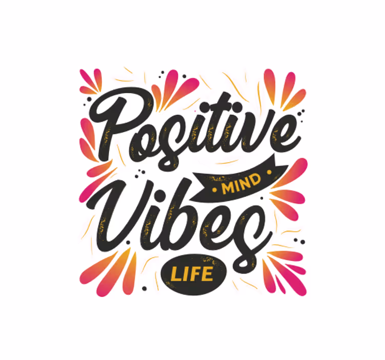 Persiana enrollable oficina mente positiva vibras positivas - TenVinilo