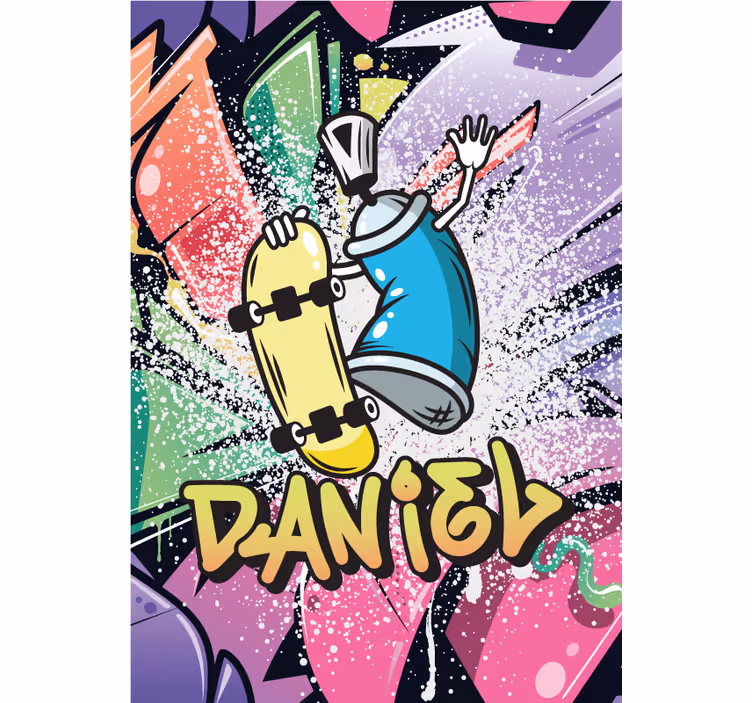 Persiana enrollable juvenil póster graffiti personalizado - TenVinilo