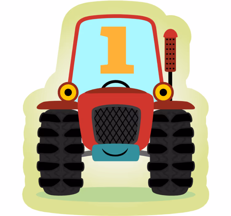 Persiana enrollable divertido no.1 tractor - TenVinilo