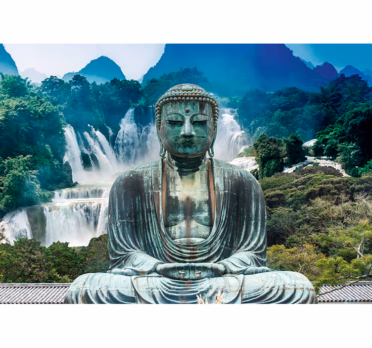 Persiana enrollable zen cascada del buda serene - TenVinilo