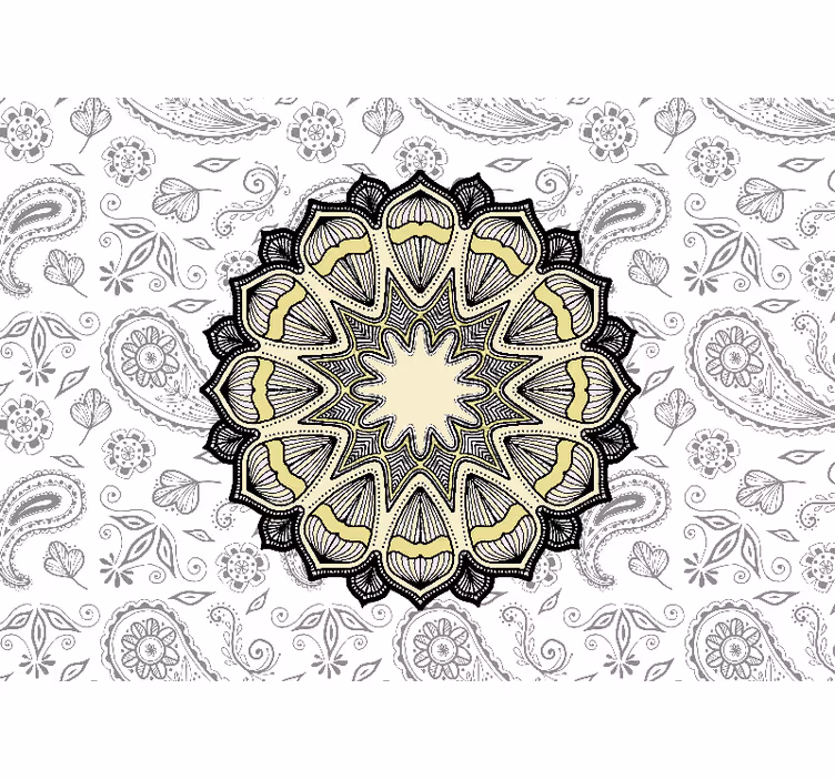 Persiana enrollable zen mandala clásico y paisley - TenVinilo