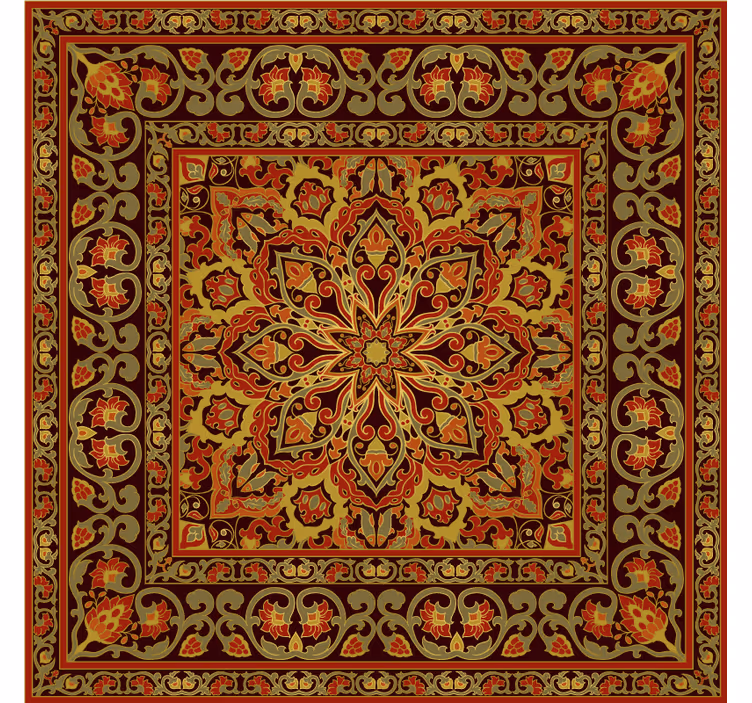 Persiana enrollable marrón efecto mandala cocina - TenVinilo