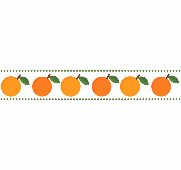 Persiana enrollable naranja borde elegante naranja - TenVinilo