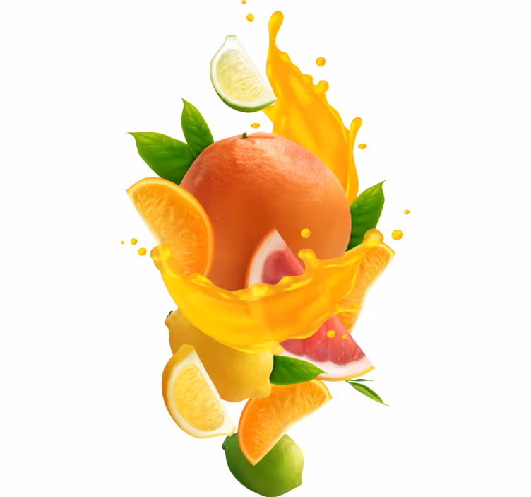 Persiana enrollable naranja salpicón de frutas - TenVinilo