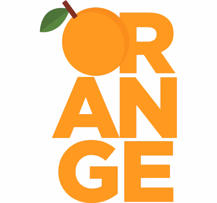 Persiana enrollable naranja texto naranja - TenVinilo