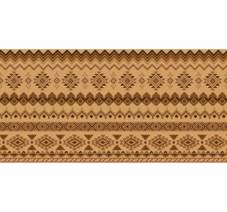 Persiana enrollable naranja diseño kilim étnico - TenVinilo