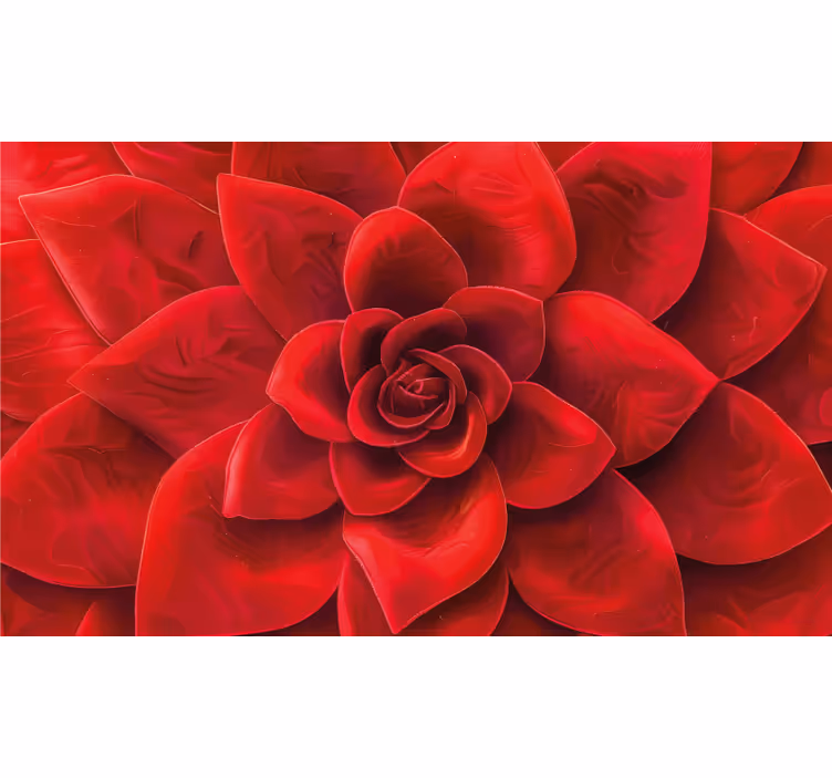 Persiana enrollable roja diseño de pétalos de flores - TenVinilo