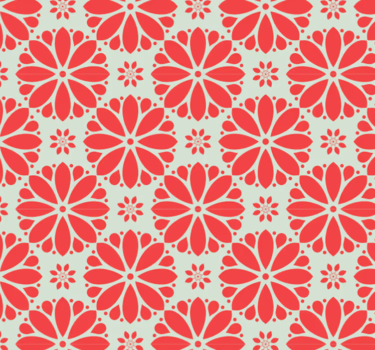 Persiana enrollable exterior papel pintado floral geométrico - TenVinilo