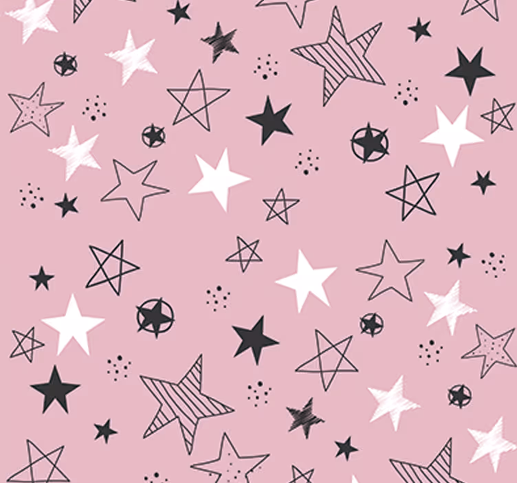 Persiana enrollable juvenil estrellas rosadas - TenVinilo