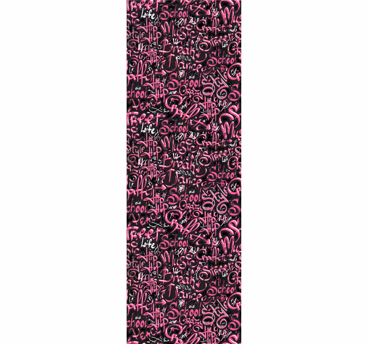 Persiana enrollable juvenil grafiti rosa y negro - TenVinilo