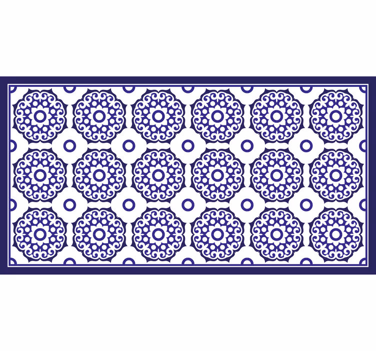 Persiana enrollable para baño patrón floral azul claro - TenVinilo