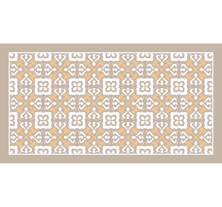 Persiana enrollable para baño patrón floral beige y gris - TenVinilo