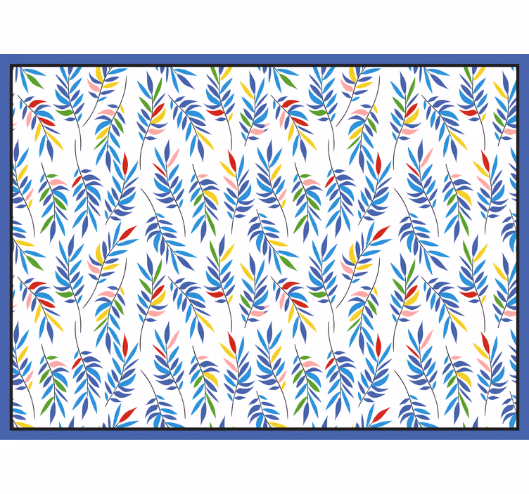 Persiana enrollable para baño mosaico de hojas multicolor - TenVinilo