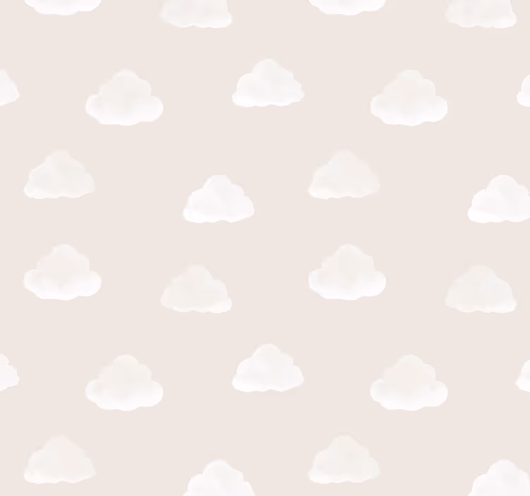 Persiana enrollable para bebé diseño nubes beige - TenVinilo