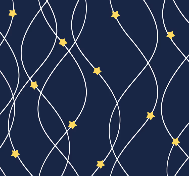 Persiana enrollable para bebé fondo azul estrellas amarillas - TenVinilo