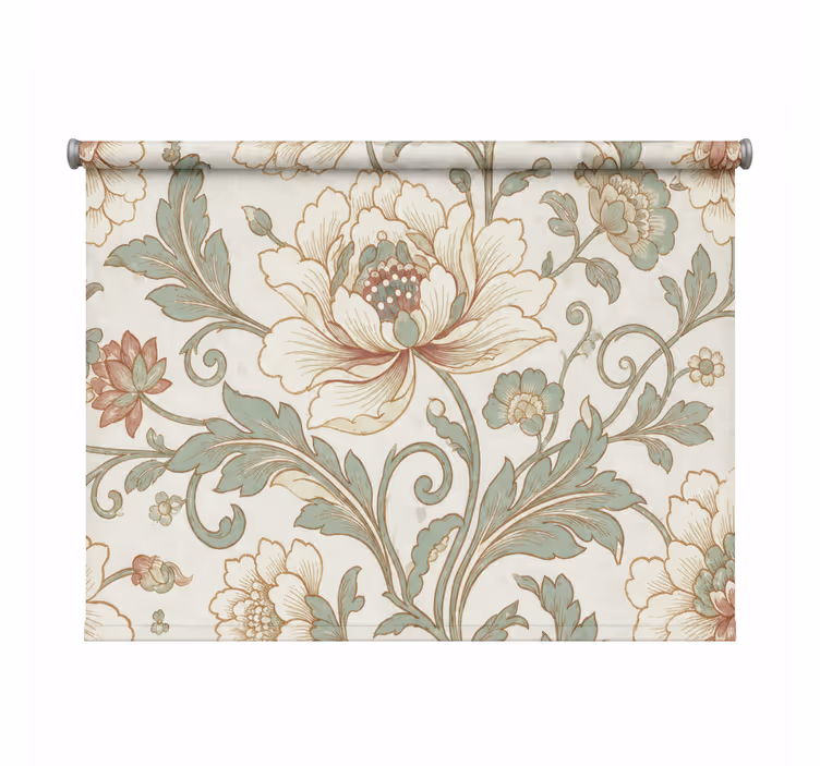 Persiana enrollable para baño motivo floral - TenVinilo