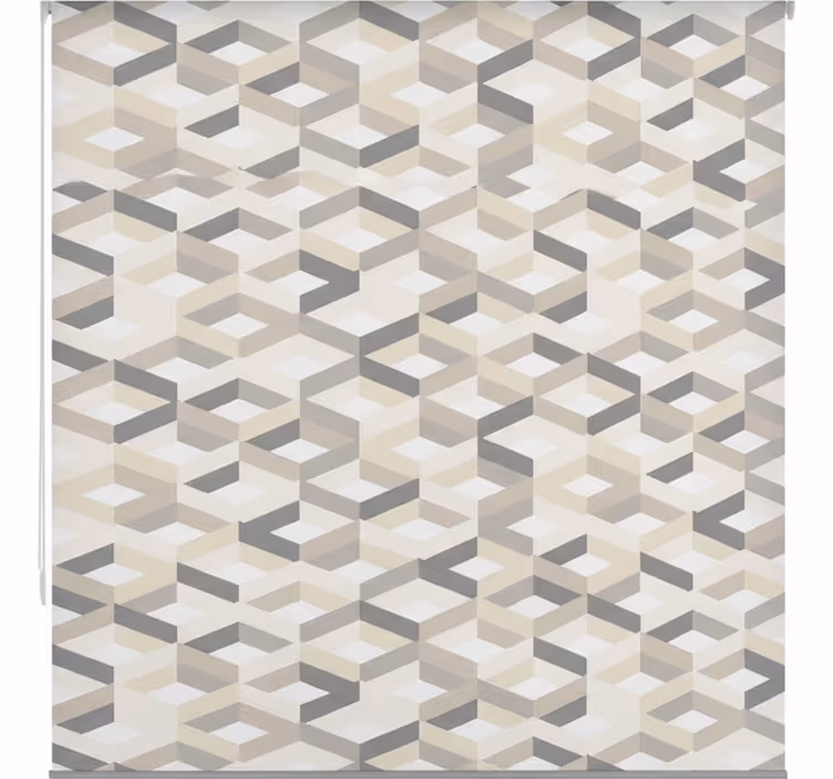 Persiana enrollable para baño diseño geométrico minimalista - TenVinilo