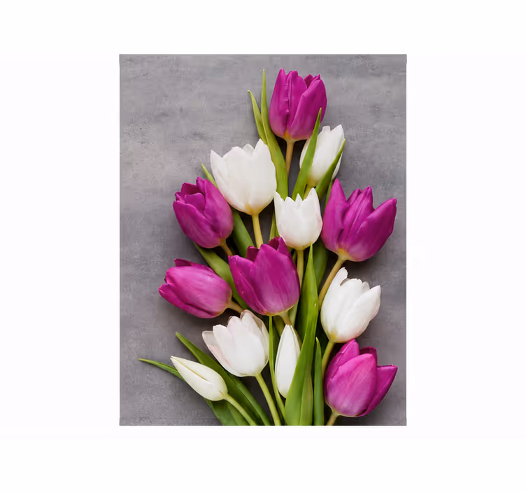 Persiana enrollable morada tulipanes reales - TenVinilo