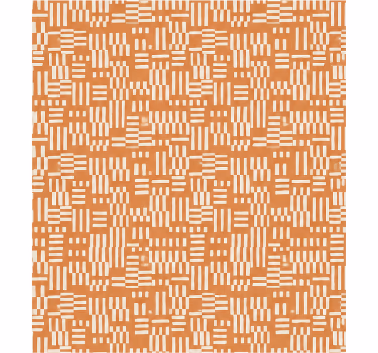 Persiana enrollable naranja con patrón de tiras de pino - TenVinilo