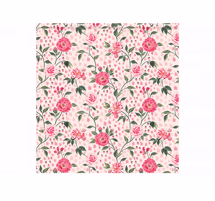 Persiana enrollable rosa estampado de rosas blackout - TenVinilo