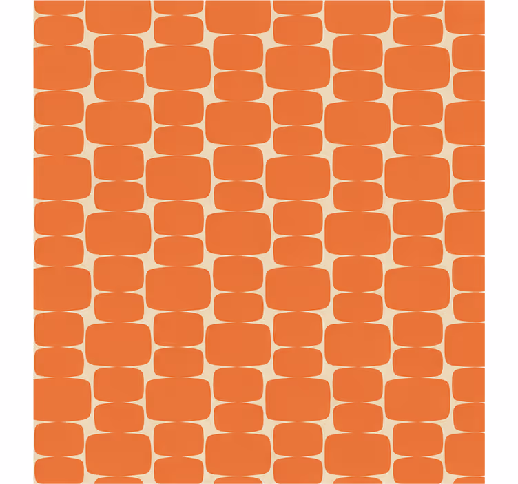 Persiana enrollable naranja patrón de rectángulos en llamas - TenVinilo