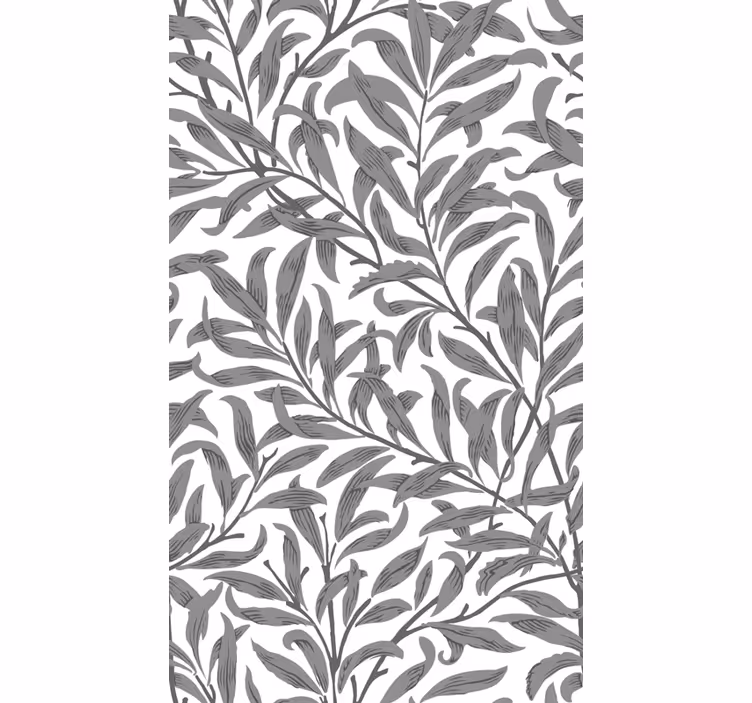 Persiana enrollable floral motivo botánico gris - TenVinilo