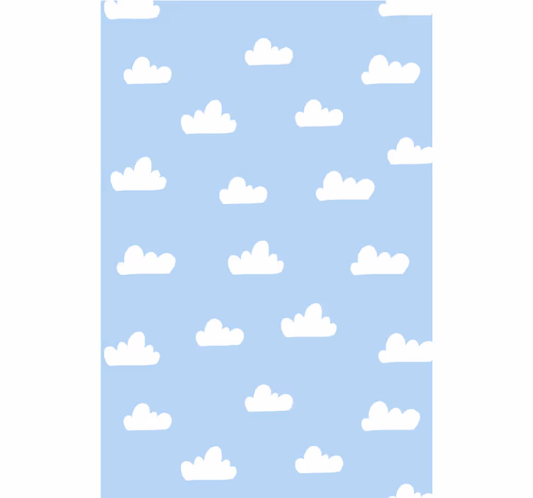 Persiana enrollable infantil patrón de nubes cúmulos - TenVinilo