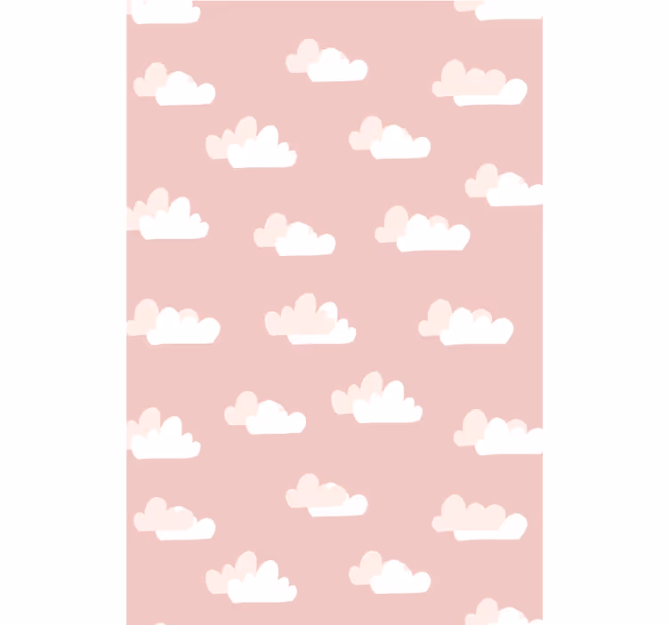 Estor nubes con fondo rosa - TenVinilo