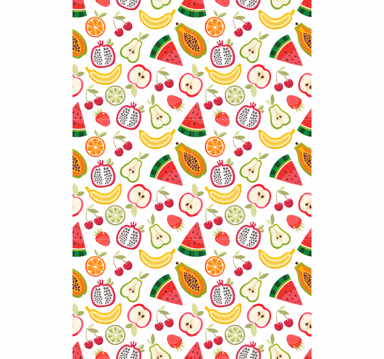 Persiana enrollable frutas diseño de patrón frutal - TenVinilo