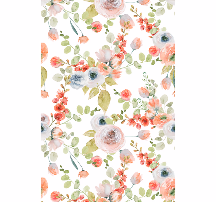 Estor estampado floral primaveral - TenVinilo