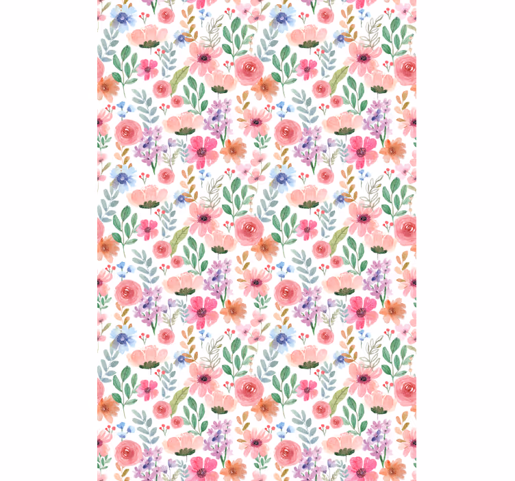 Persiana enrollable flores elegancia floral - TenVinilo