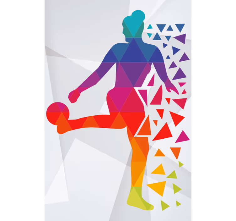 Persiana enrollable deportes futbolista geométrico - TenVinilo
