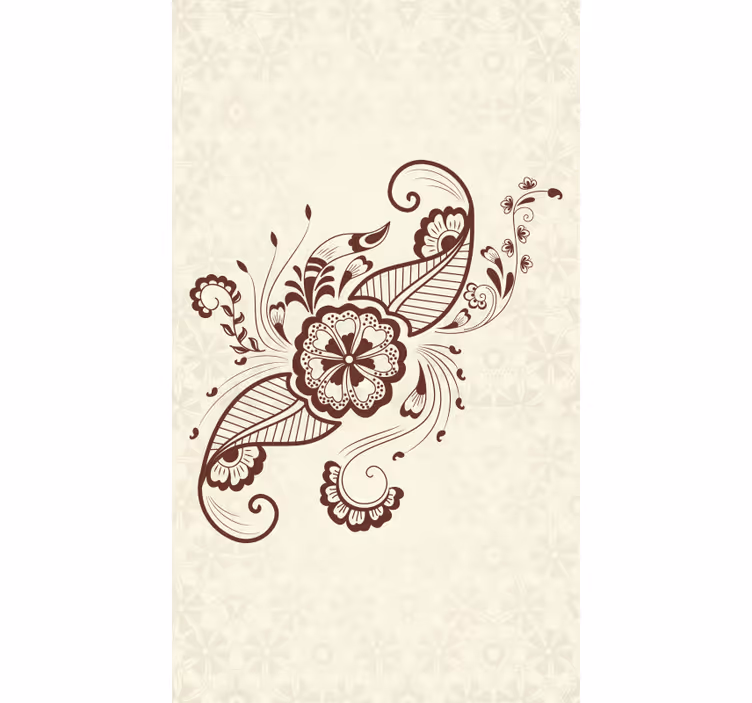 Persiana enrollable floral motivo floral intrincado - TenVinilo