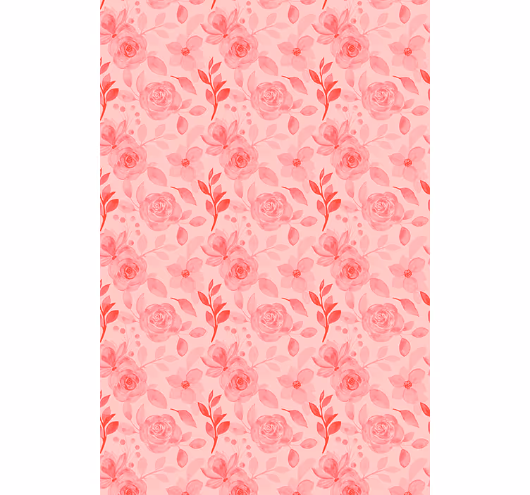 Persiana enrollable floral patrón romántico de rosas - TenVinilo