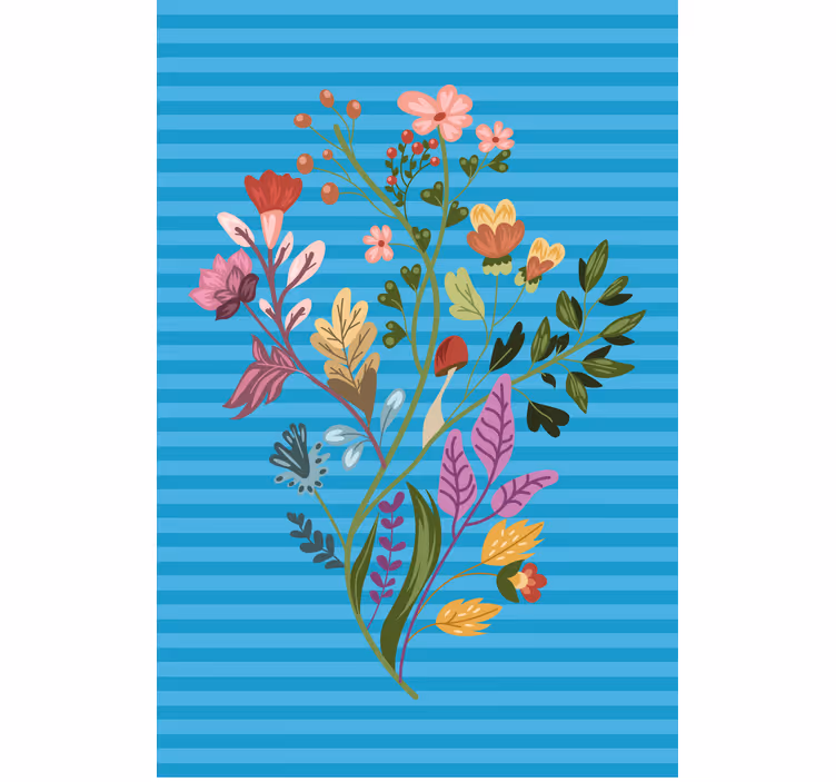 Persiana enrollable floral arreglo botánico - TenVinilo