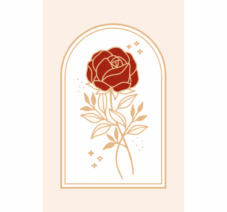 Persiana enrollable elegante rosa arqueada beige - TenVinilo