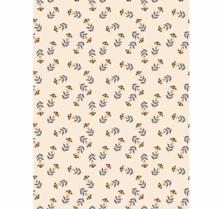 Persiana enrollable flores patrón minimalista beige - TenVinilo