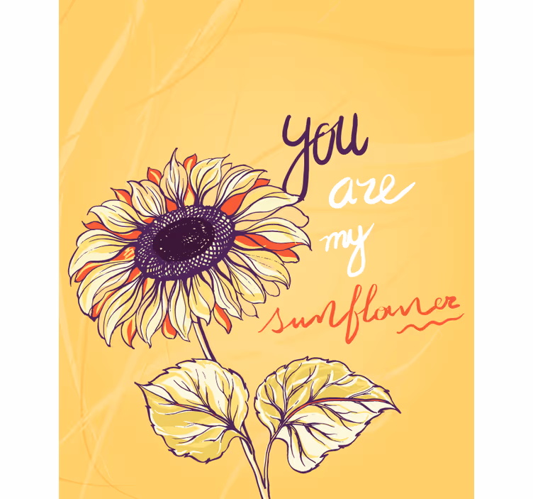 Persiana enrollable flores eres mi girasol - TenVinilo